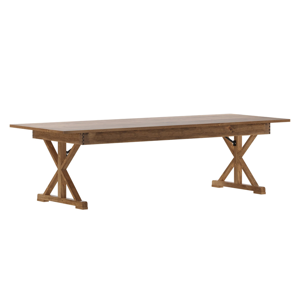 Antique Rustic Solid Pine Folding Farm Table I2245