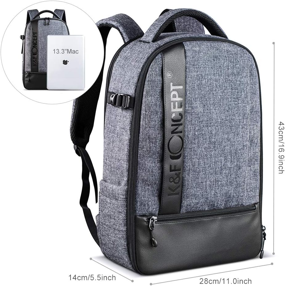 Camera Backpack for DSLR Cameras, 14-15 inch Laptop, Tripod, Lenses U7811