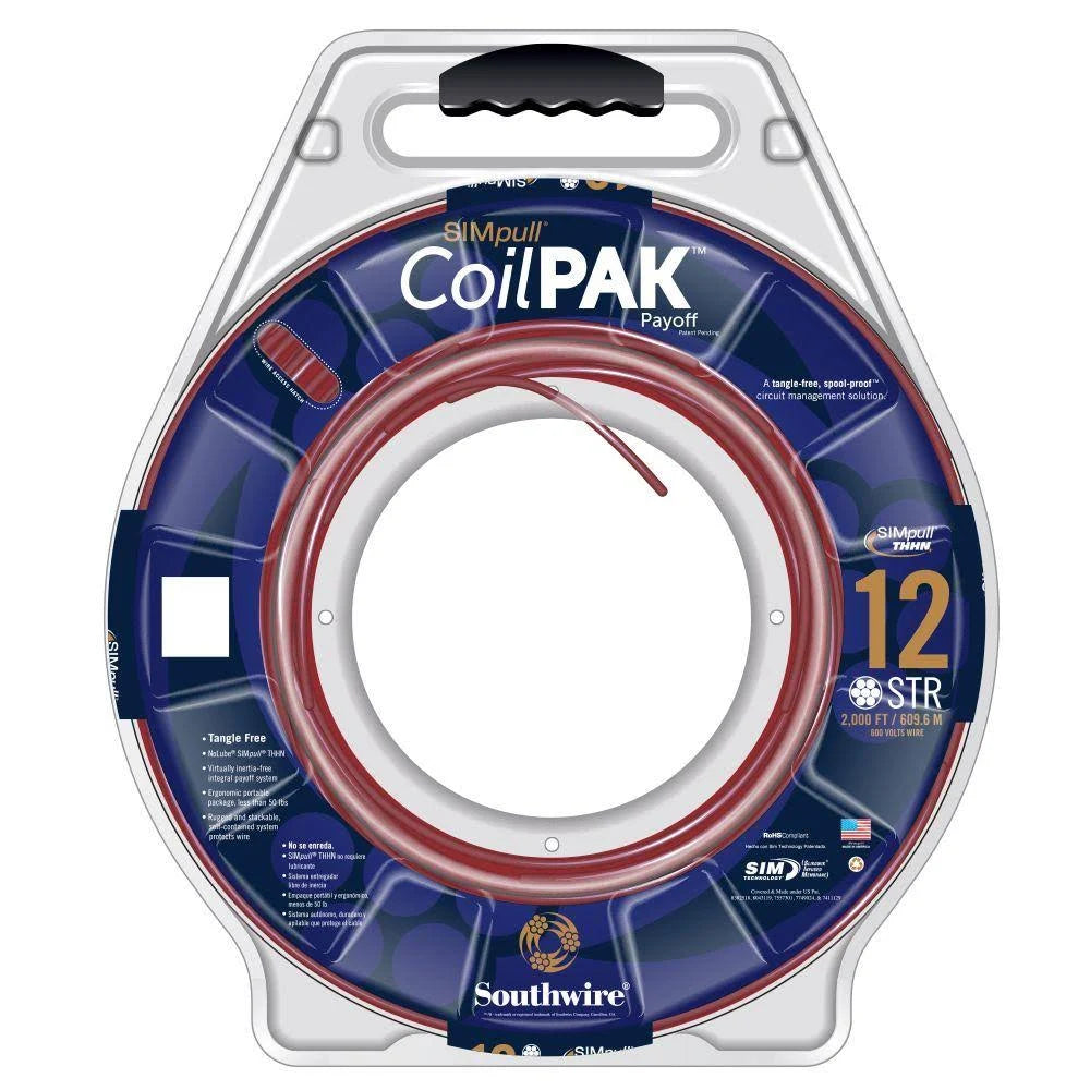 2000 ft 12 Red Stranded Cu THHN-THWN Wire L72698