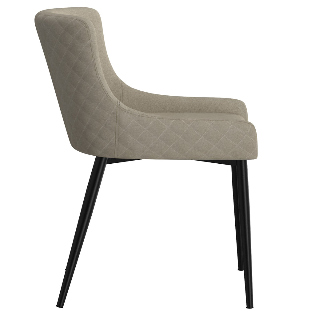 Beige Upholstered Side Chairs Set of 2 Y93002