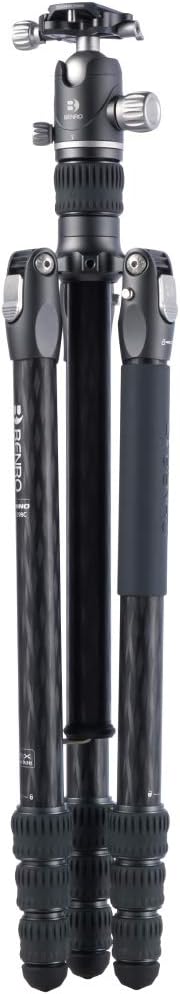 Carbon Fibre Tripod/Monopod with Ballhead, 4 Leg Sections, Twist Leg Locks, Padded Carrying Case, Max Height 169 cm Z901
