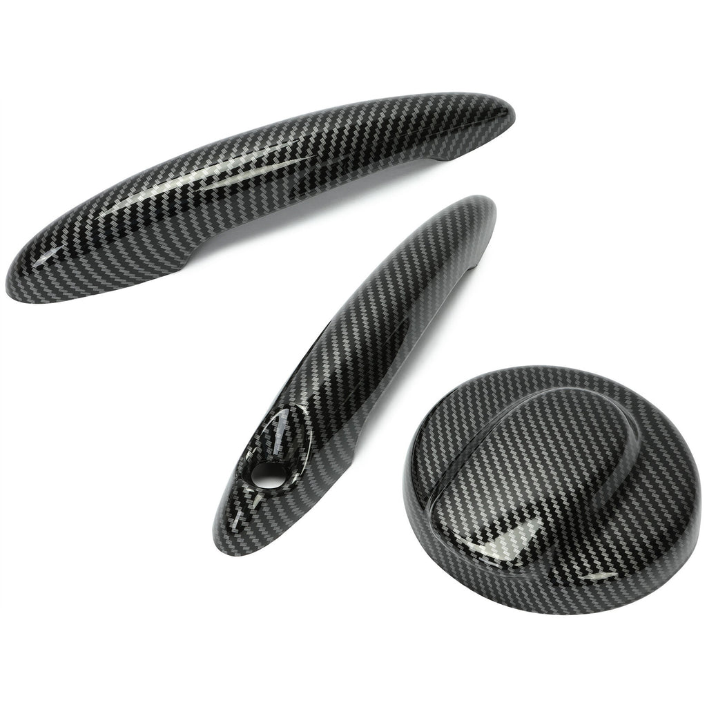 Carbon Effect Gas Tank Cap and Door Handle Covers for MINI Cooper S Q63196