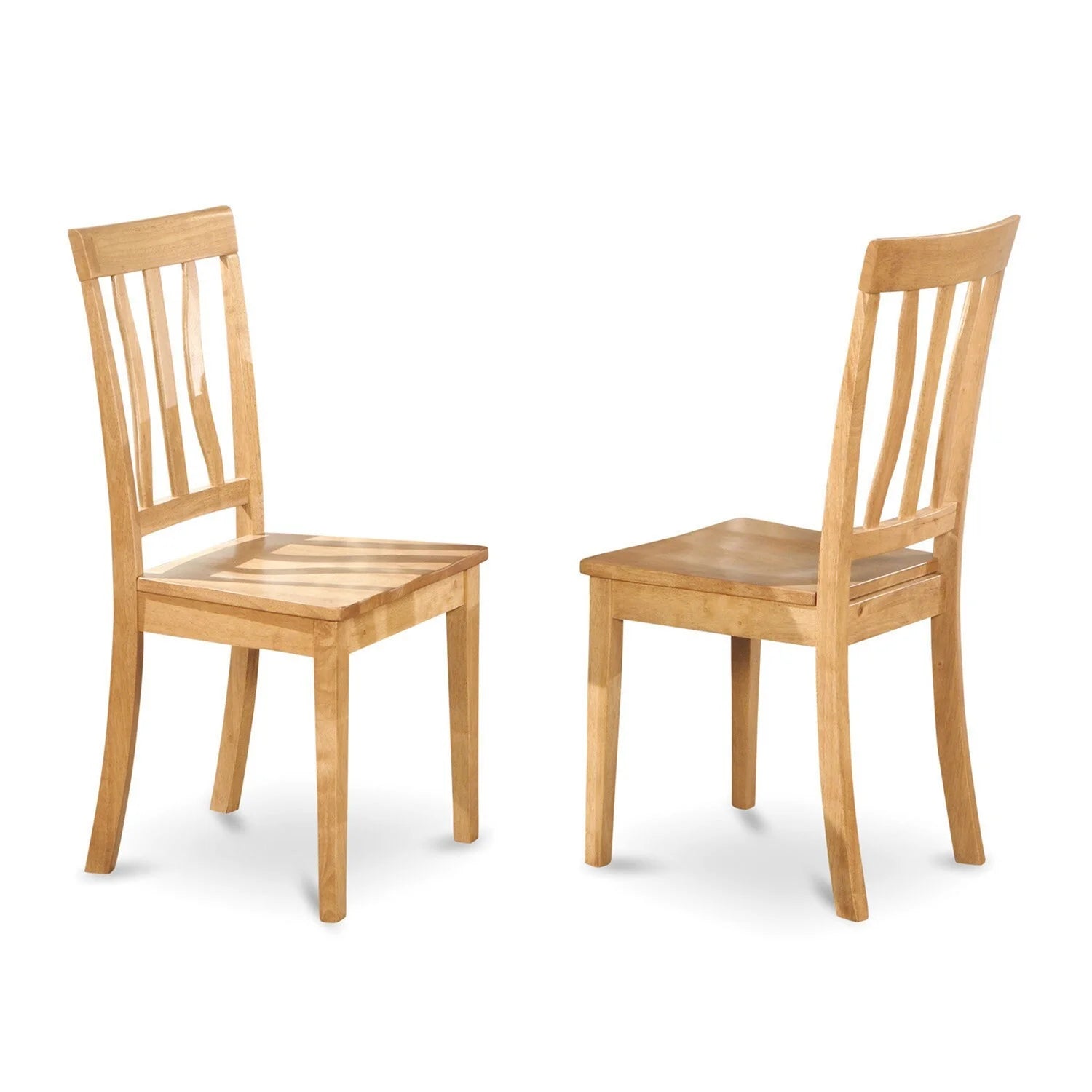 Antique Oak 3-piece Wood Dining Set with Slatted Chairs H24310