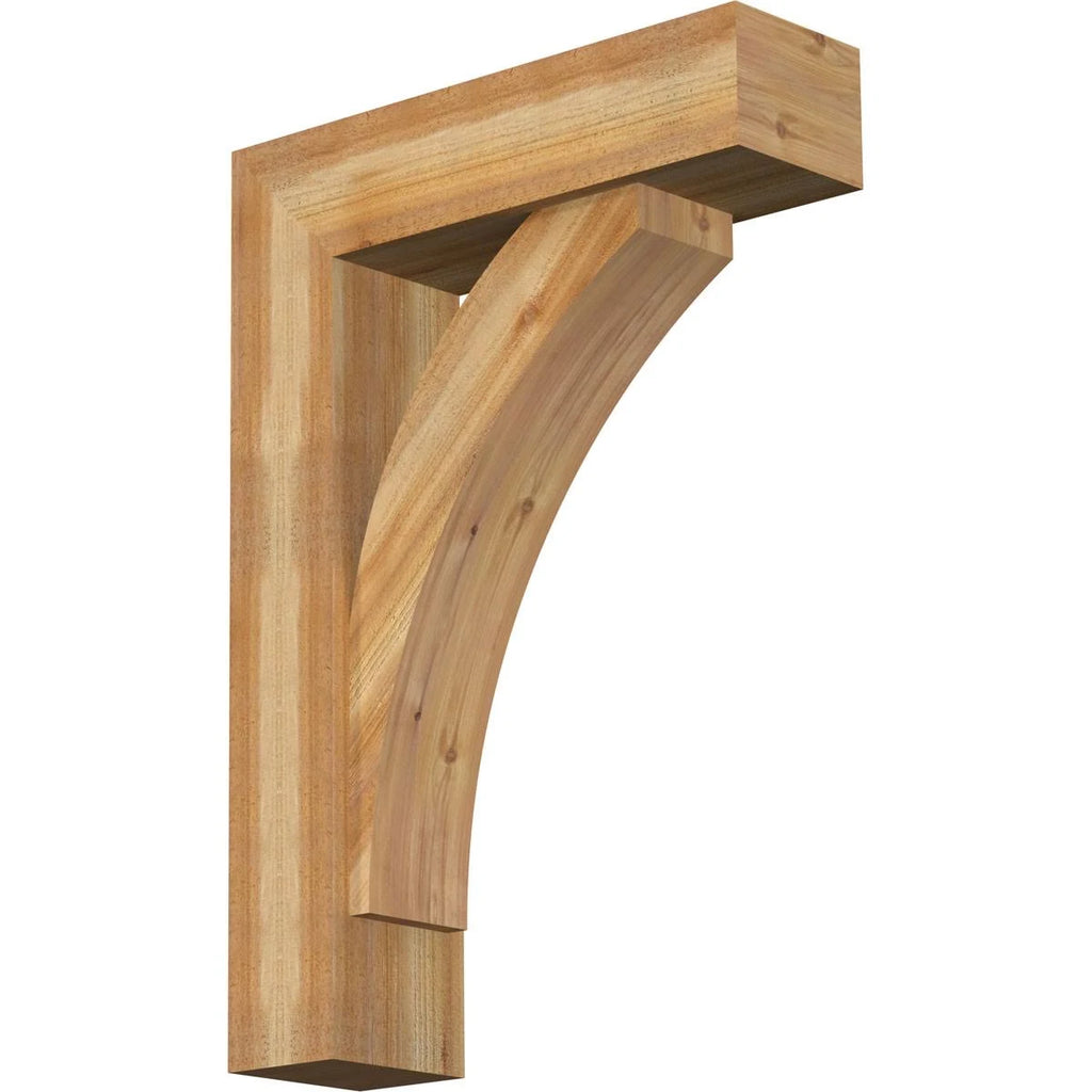 Rough Sawn Bracket with Offset Brace, Western Red Cedar Q9022