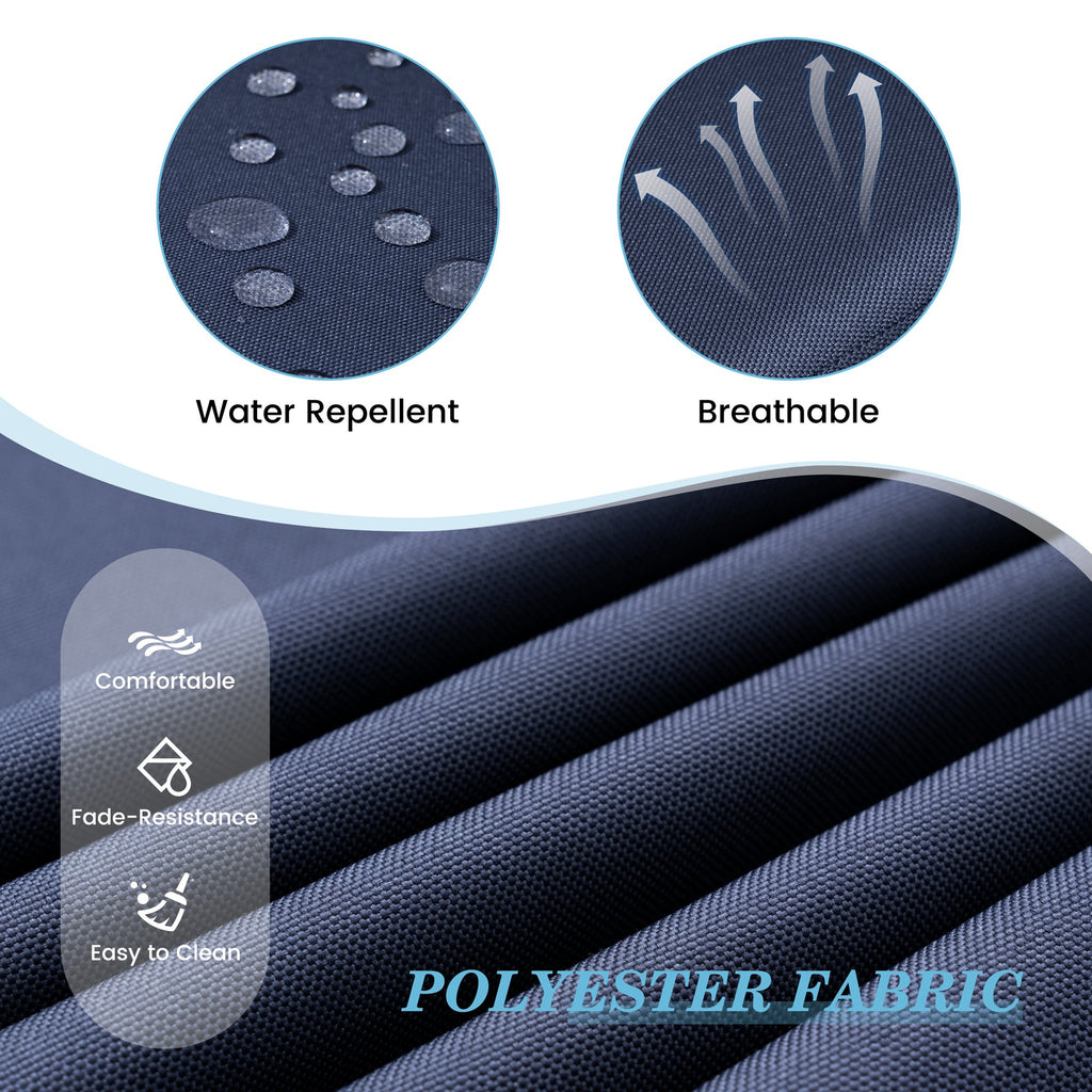 2 Pack Navy Blue Outdoor Chaise Lounge Cushion I16563