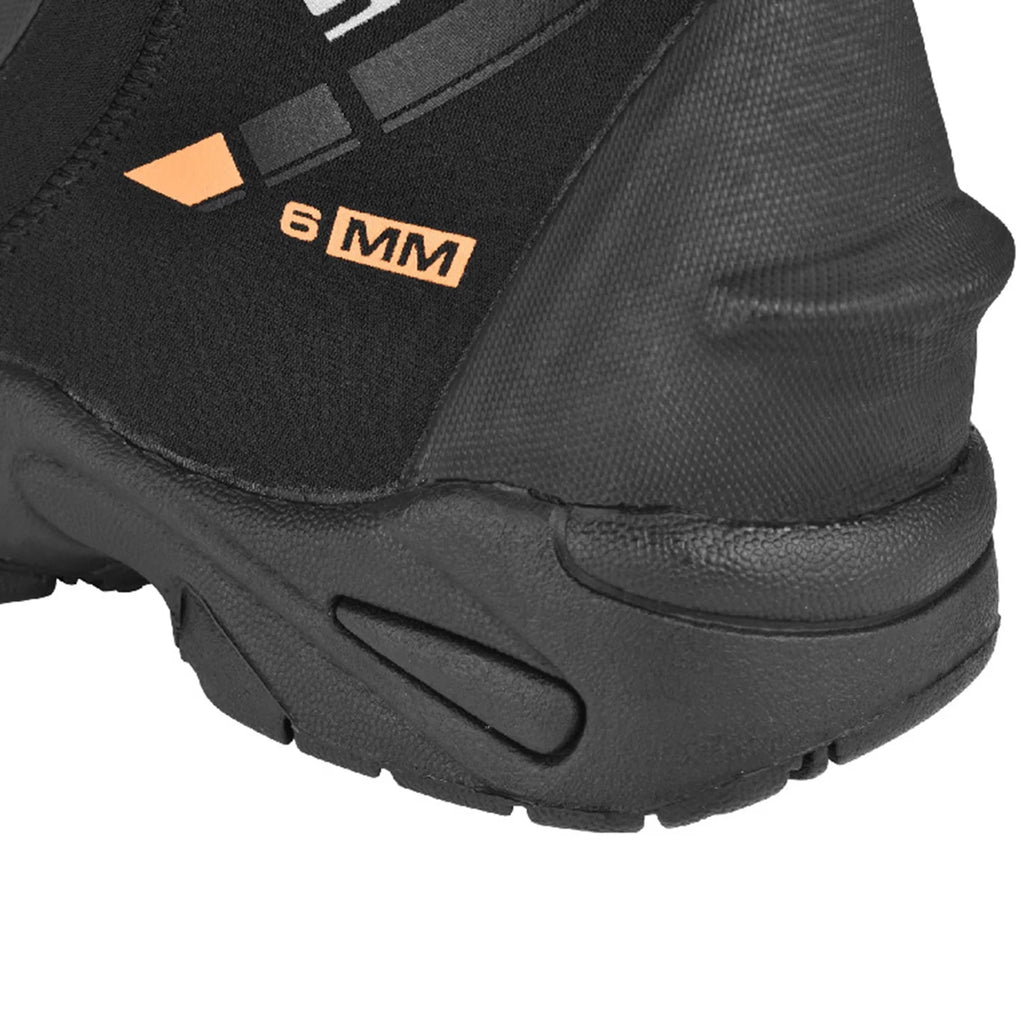 Black 6mm Neoprene Scuba Boot Shoes with Side Zipper, Size 11 I798