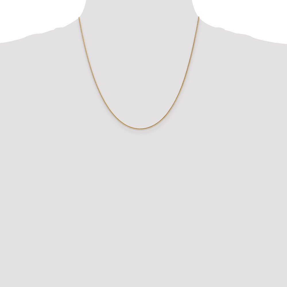 14kt Yellow Gold 1mm Spiga Chain with Lobster Clasp, 20 inch N5797