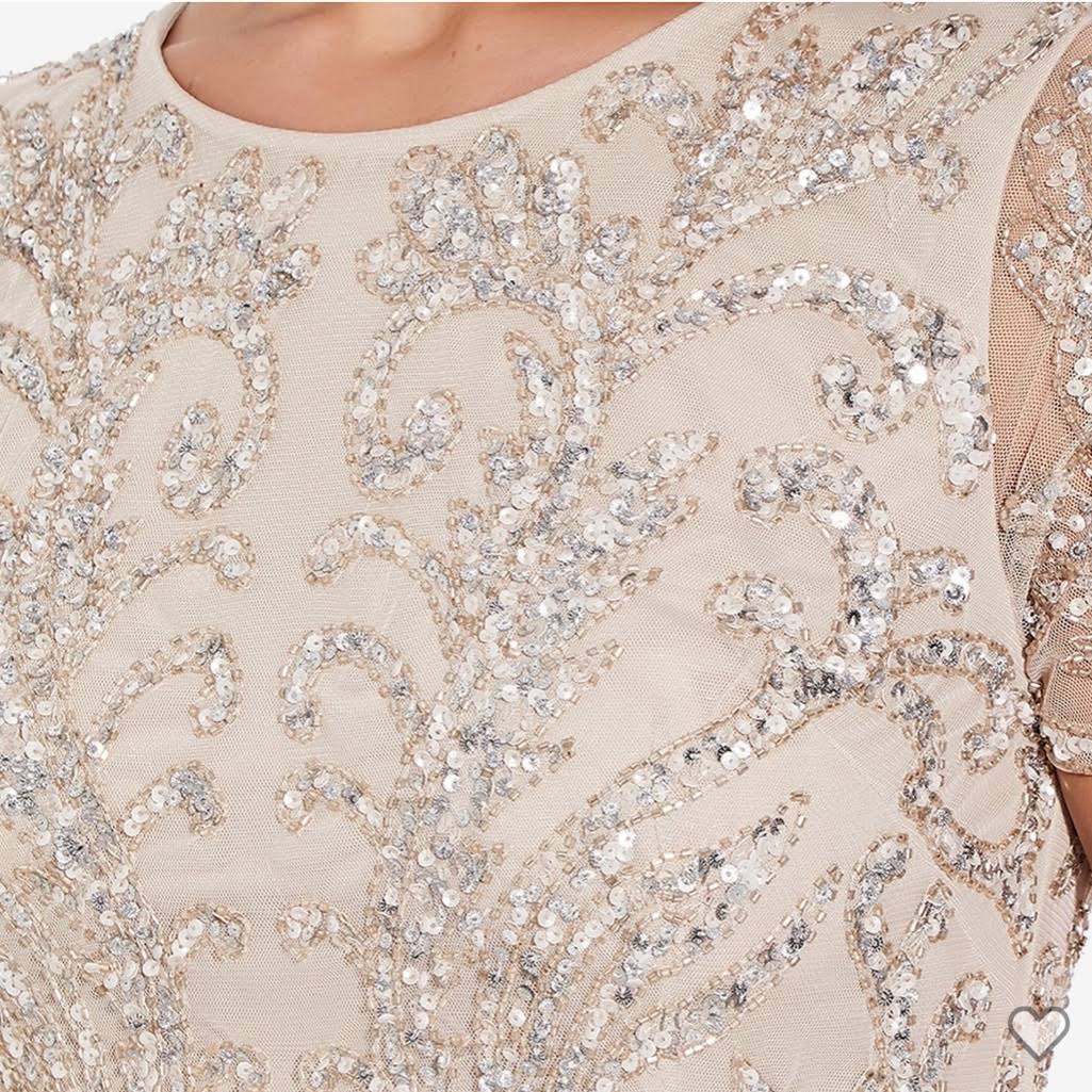 Biscotti Beige Embellished Gown S488