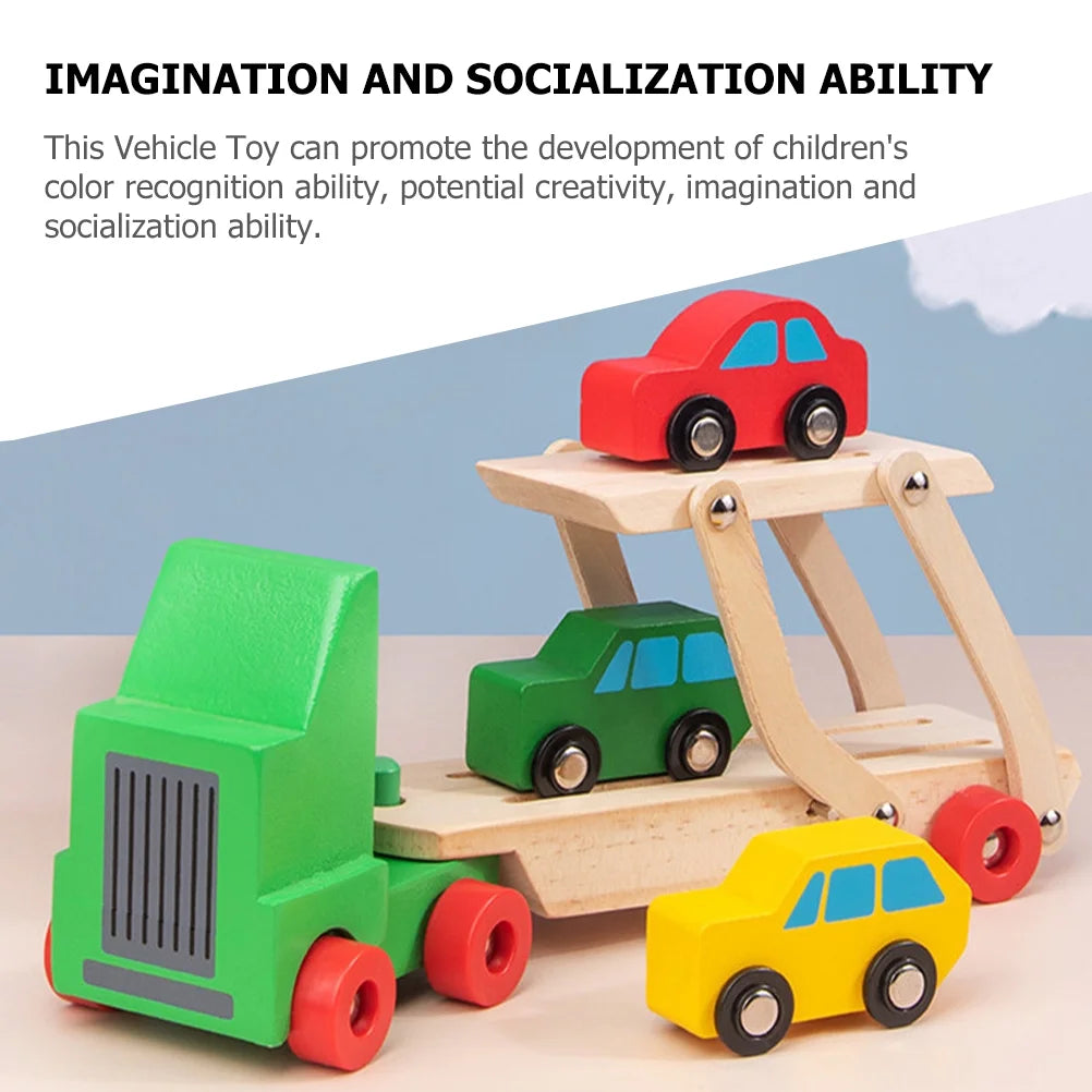 Wooden Kids Car Pickup Truck Figurine J482962