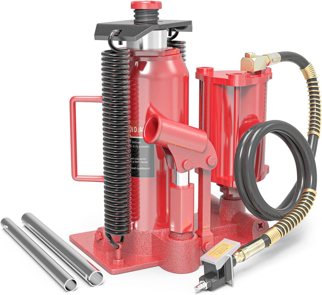 20 Ton Pneumatic Hydraulic Bottle Jack with Manual Hand Pump Q94042