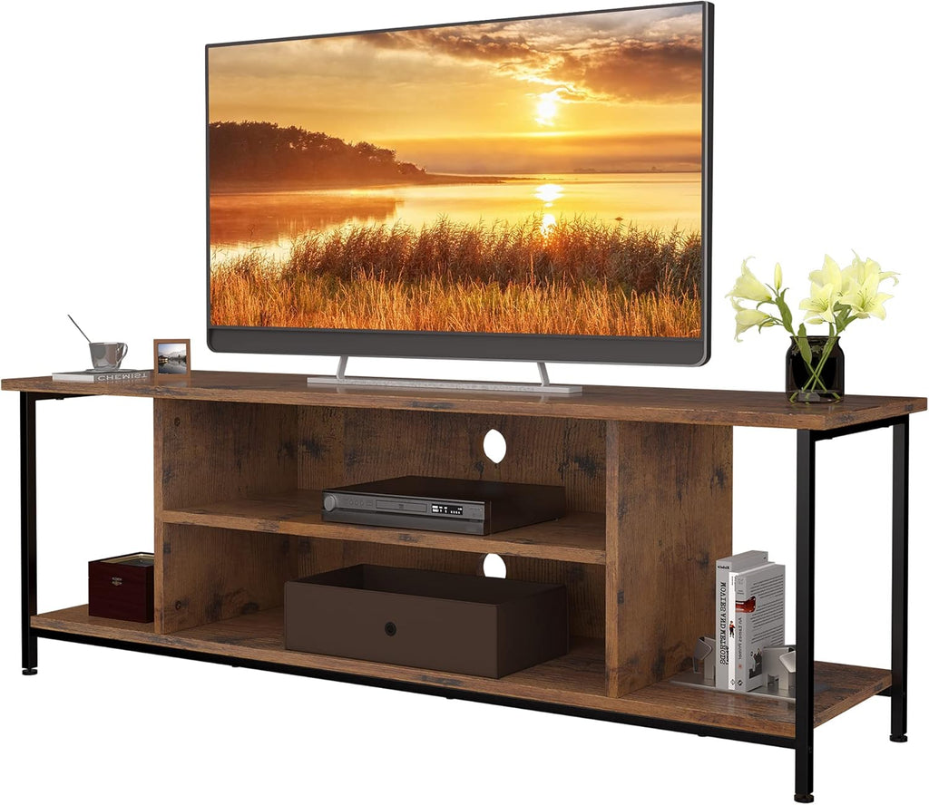 Charcoal TV Stand with Storage Shelving F69522