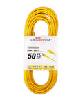 50ft Heavy Duty Extension Cord, 16/3 SJT, 13A, 125V, 1625W, Lighted End X398