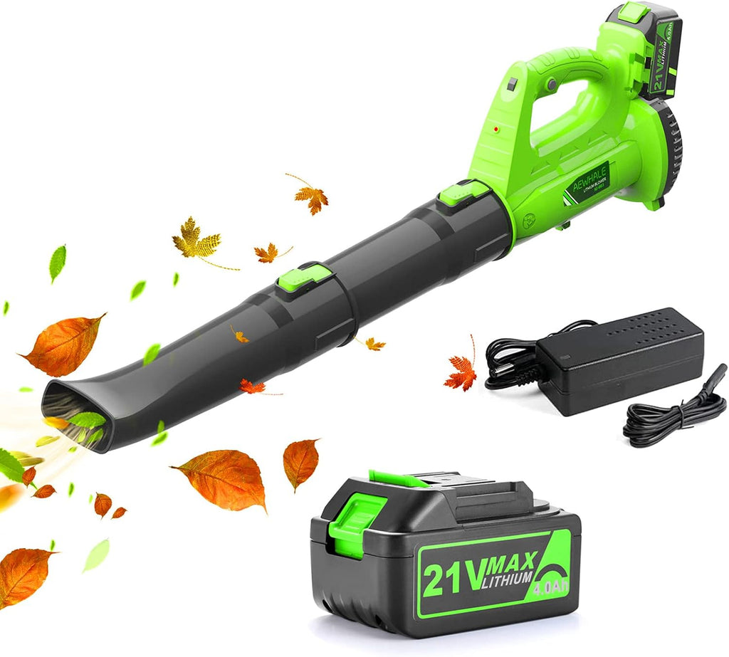 21V Cordless Handheld Leaf Blower with 4.0Ah Battery and Charger S818