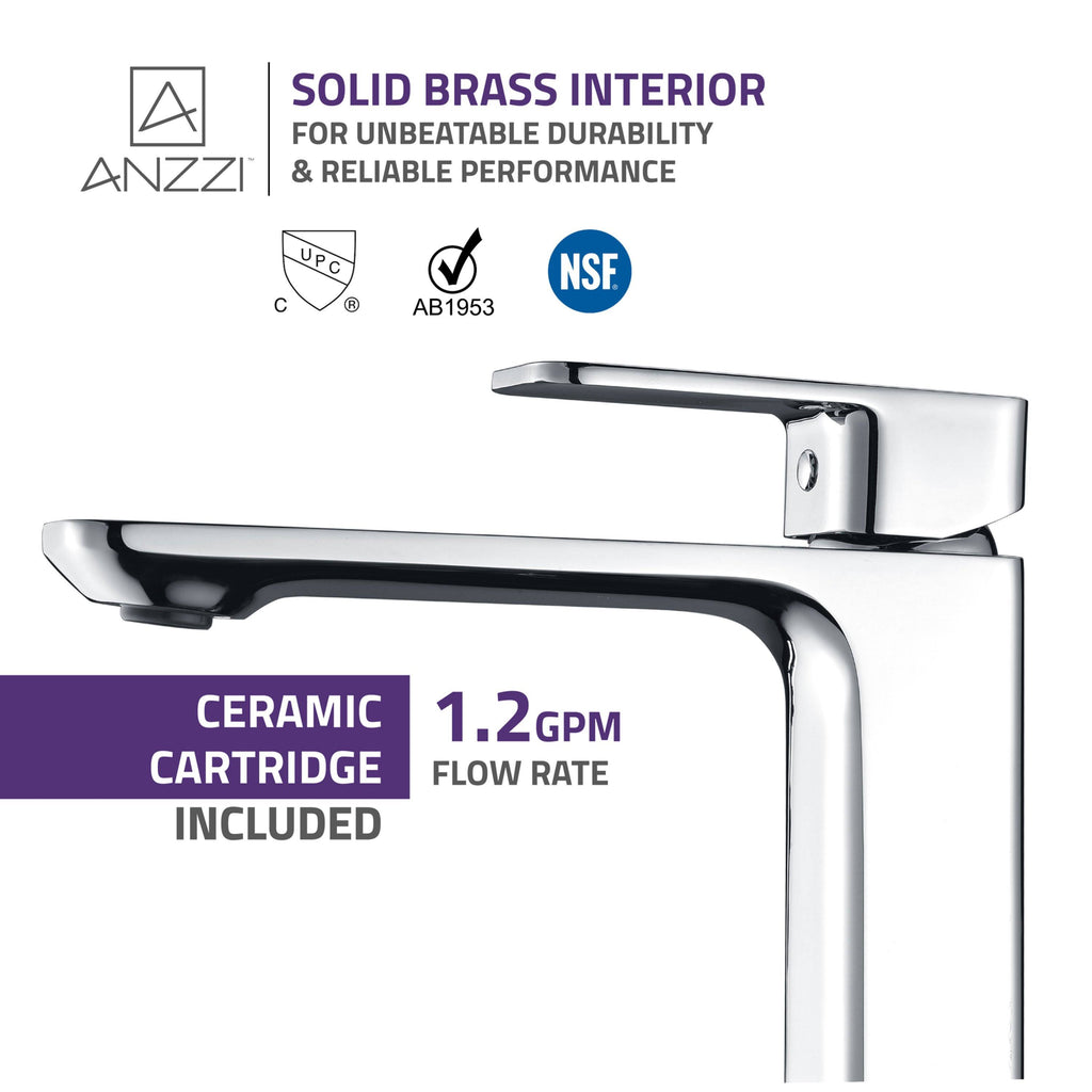 Polished Chrome Single Hole Single-Handle Bathroom Sink Faucet Q1845