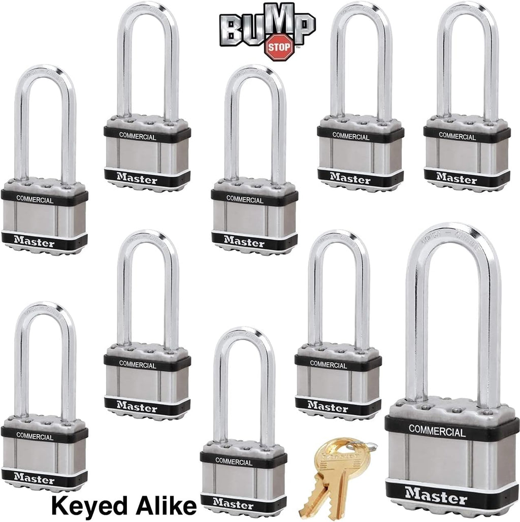 Master Lock Magnum Padlock, 8 Keyed Alike Locks A257283