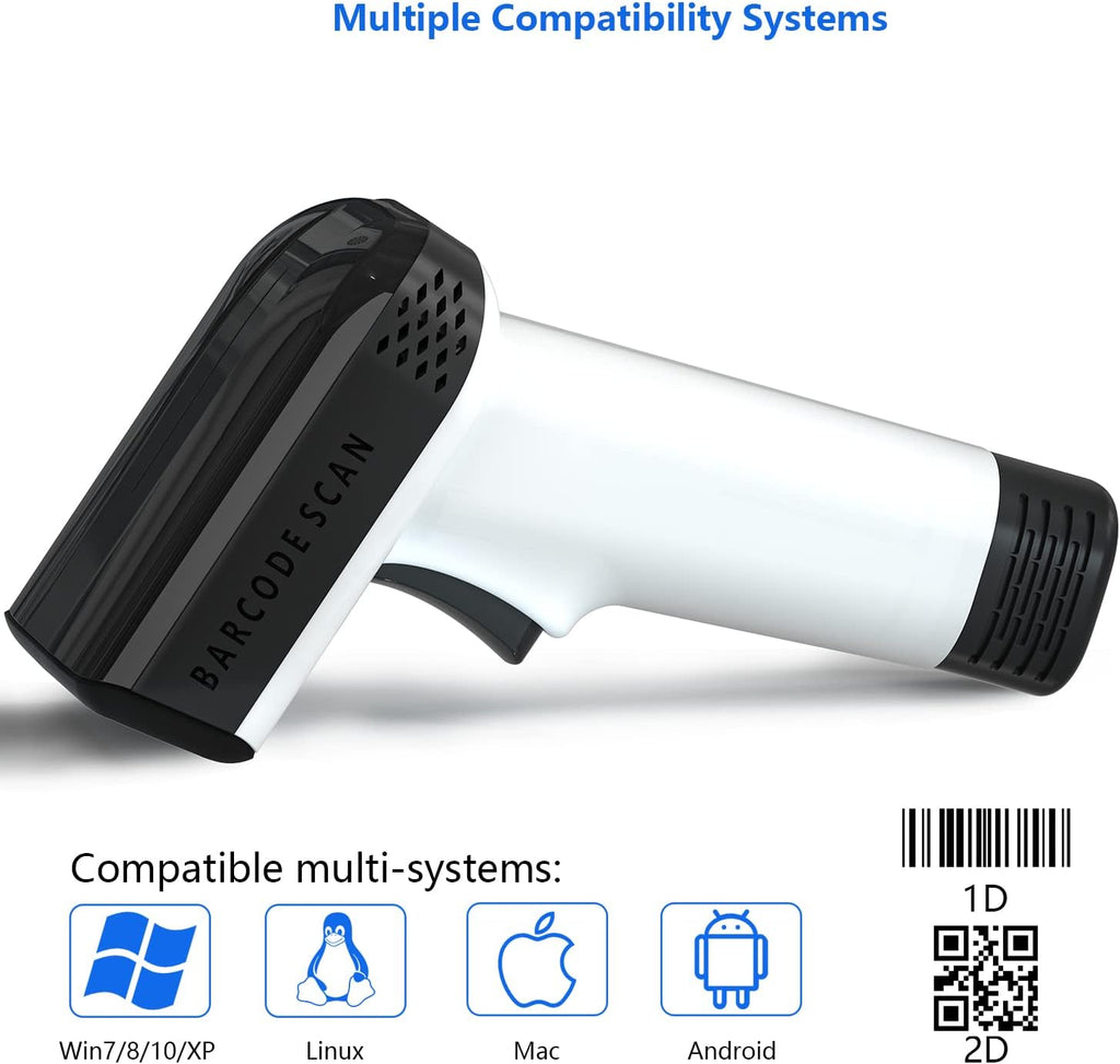 White Pack of 2 Wireless Barcode Scanner X150