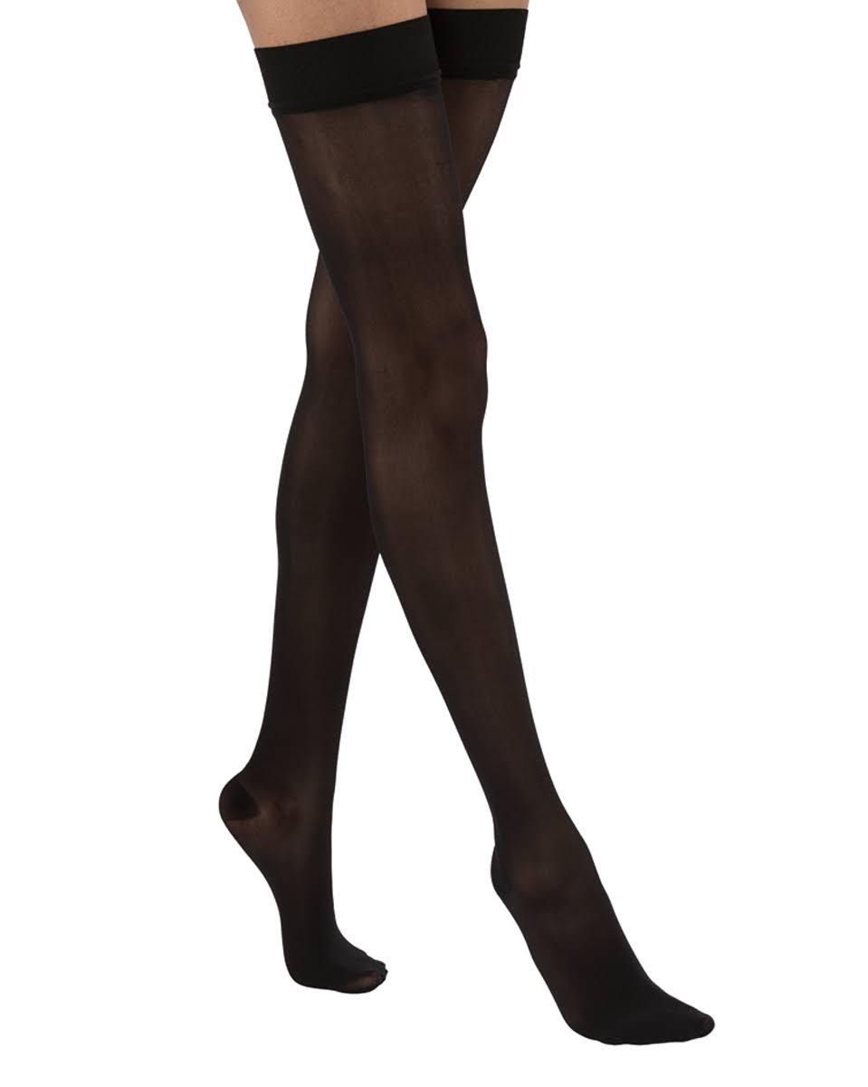 30-40 mmHg Small Suntan Thigh High Silicone Dot Band D512086