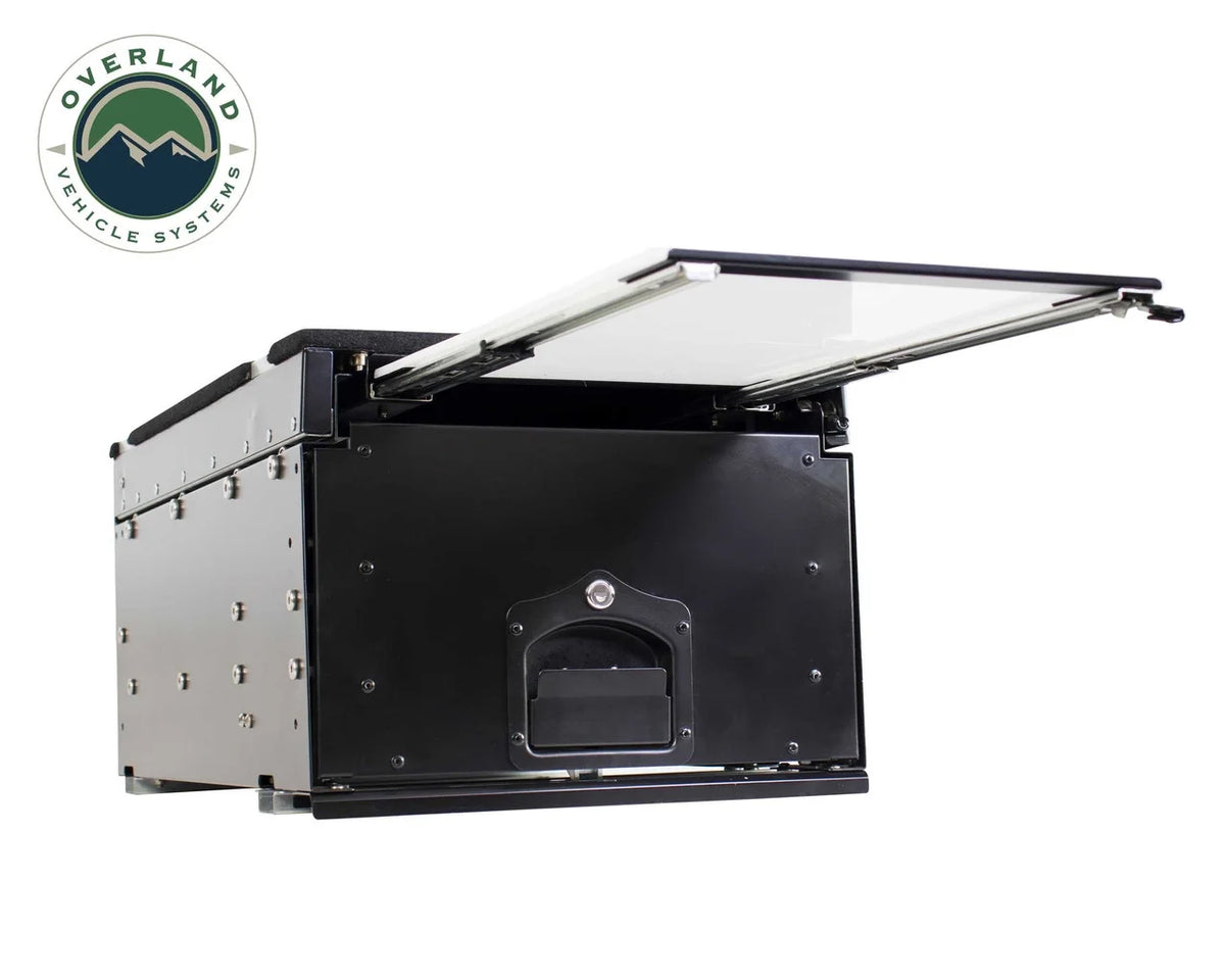 Black Powder Coat Cargo Box with Slide Out Drawer S96541