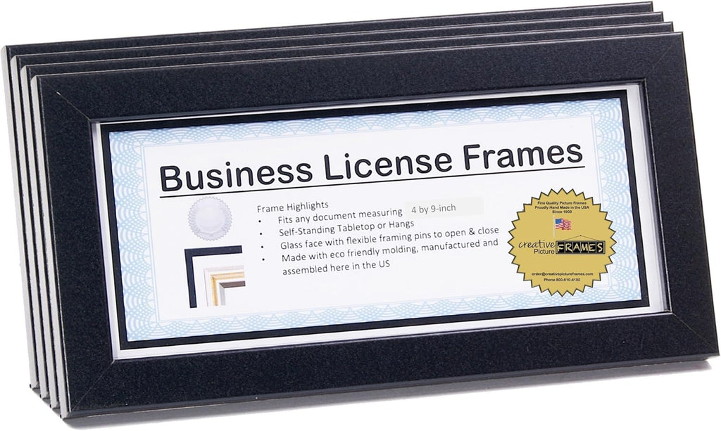 Black Business License Certificate Frames C87419