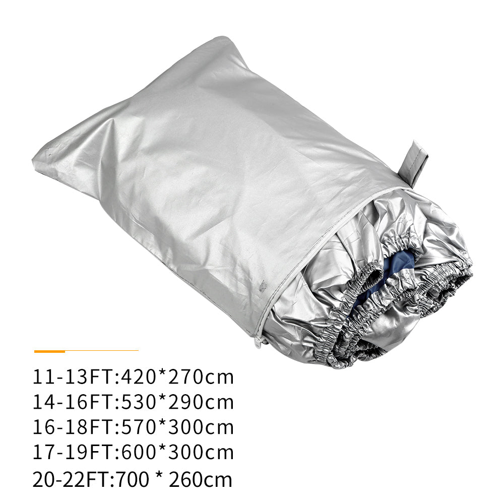 Waterproof Heavy Duty Silver Reflective 300D Oxford Fabric Boat Cover Q96766