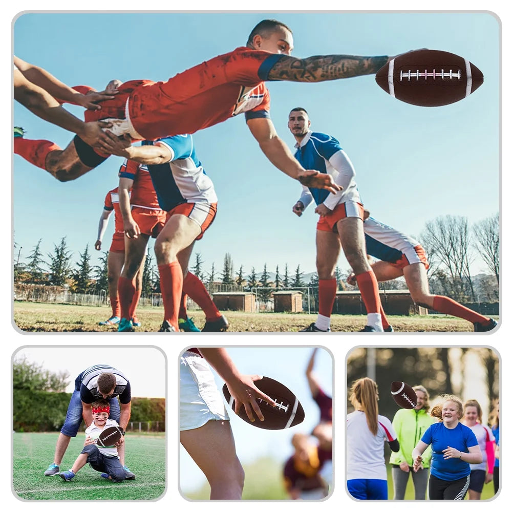 2 Pcs Inflatable Football Bouncy Rugby Race Outdoor Play T599