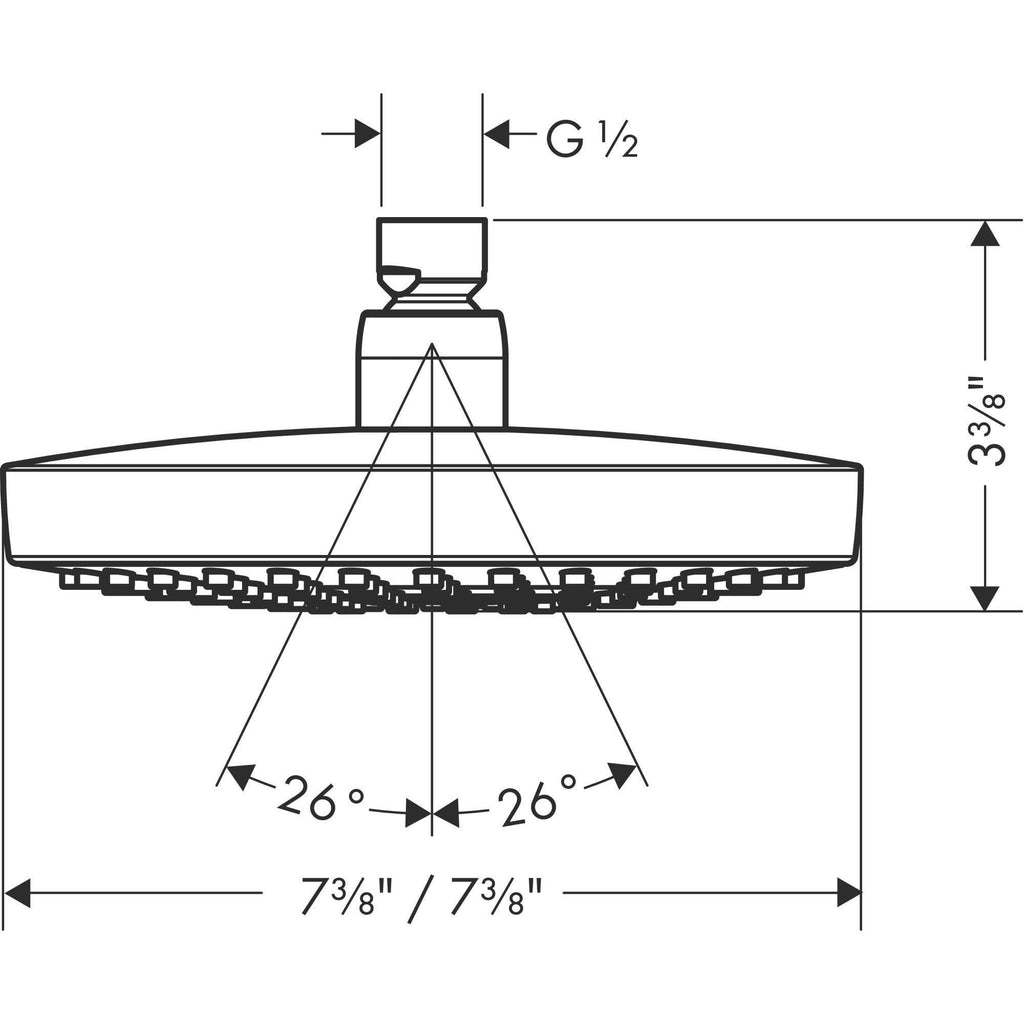 Chrome 1.8 GPM 2-Jet Showerhead P426