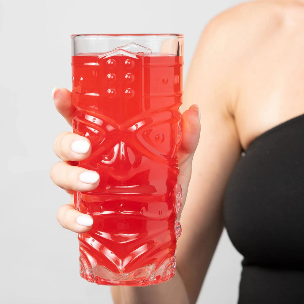 Clear Tiki Glasses, Set of 4, 450 ML D4002