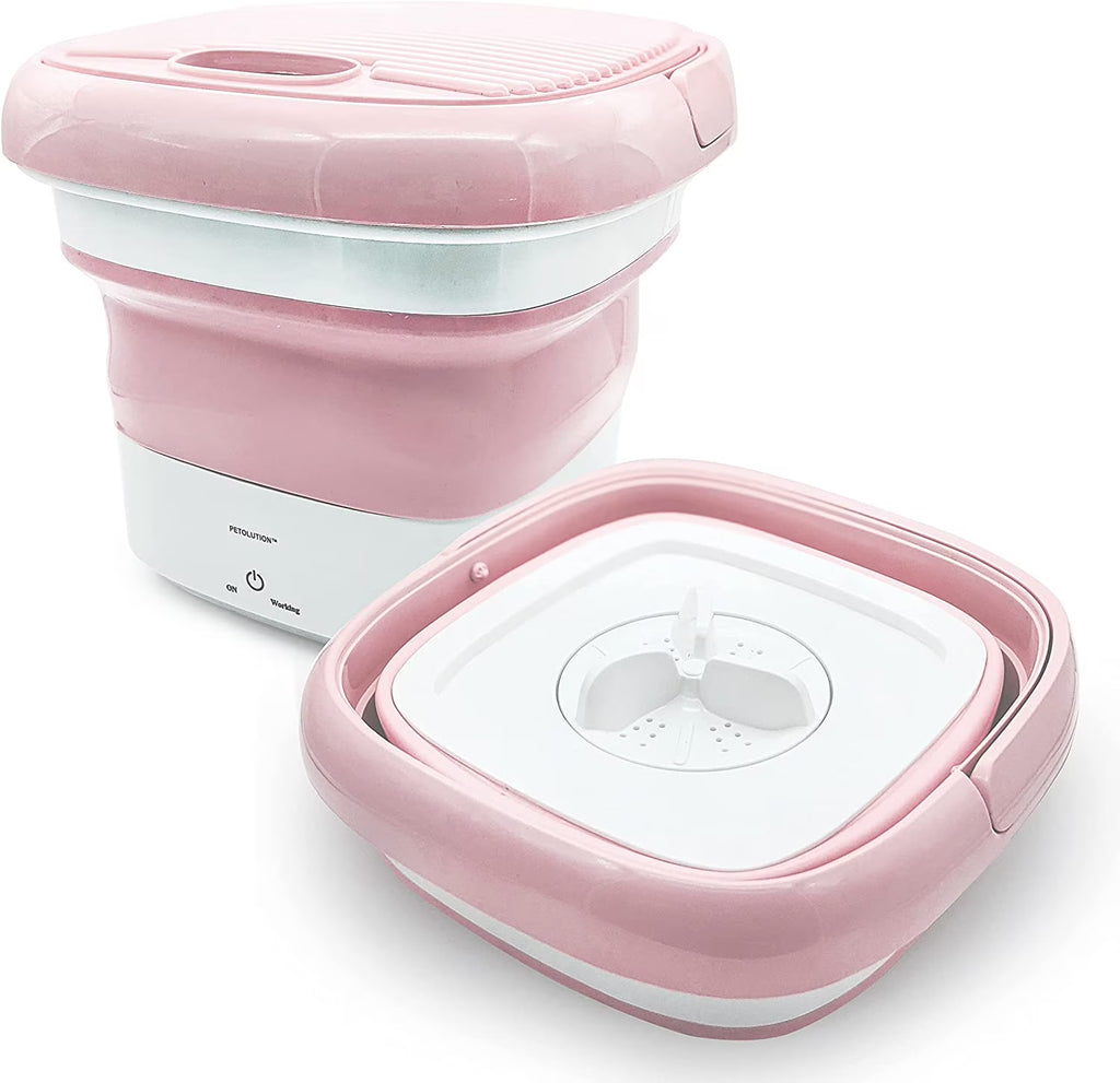 Pink Mini Portable Foldable Washing Machine Y5646