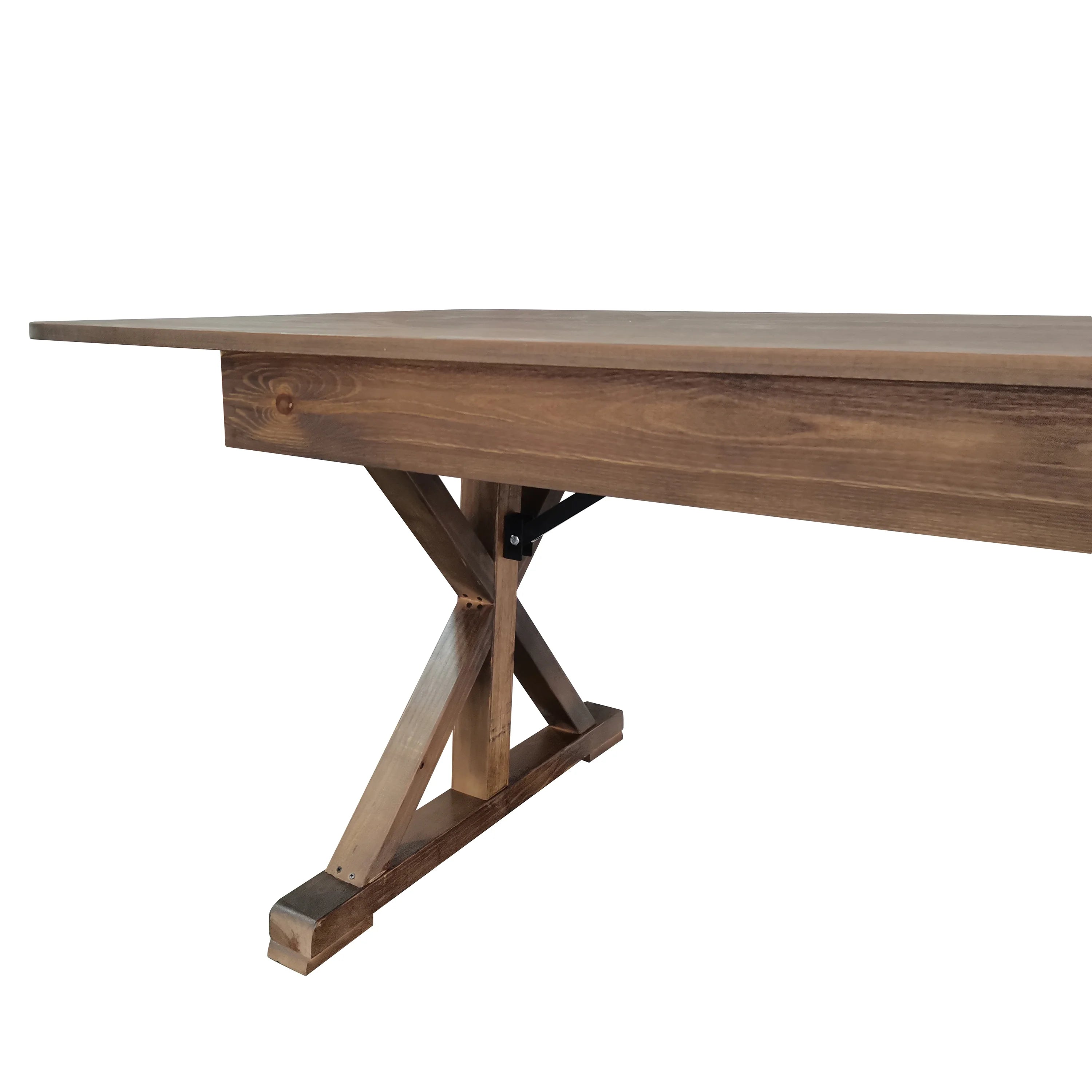 Antique Rustic Solid Pine Folding Farm Table I2245
