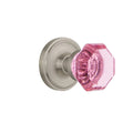 Classic Rosette Double Dummy Door Knob in Satin Nickel L857