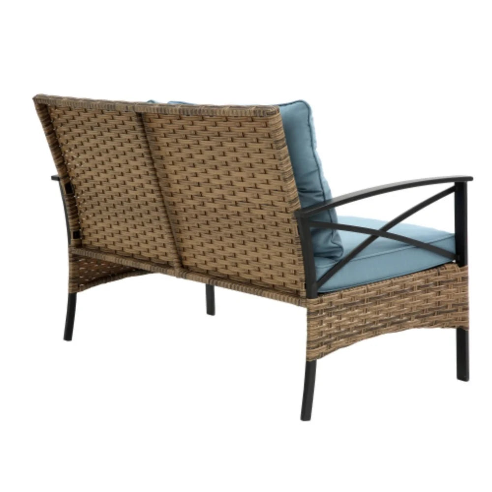 4 Piece Rattan Wicker Outdoor Corner Sofa Set with Cushion G8833