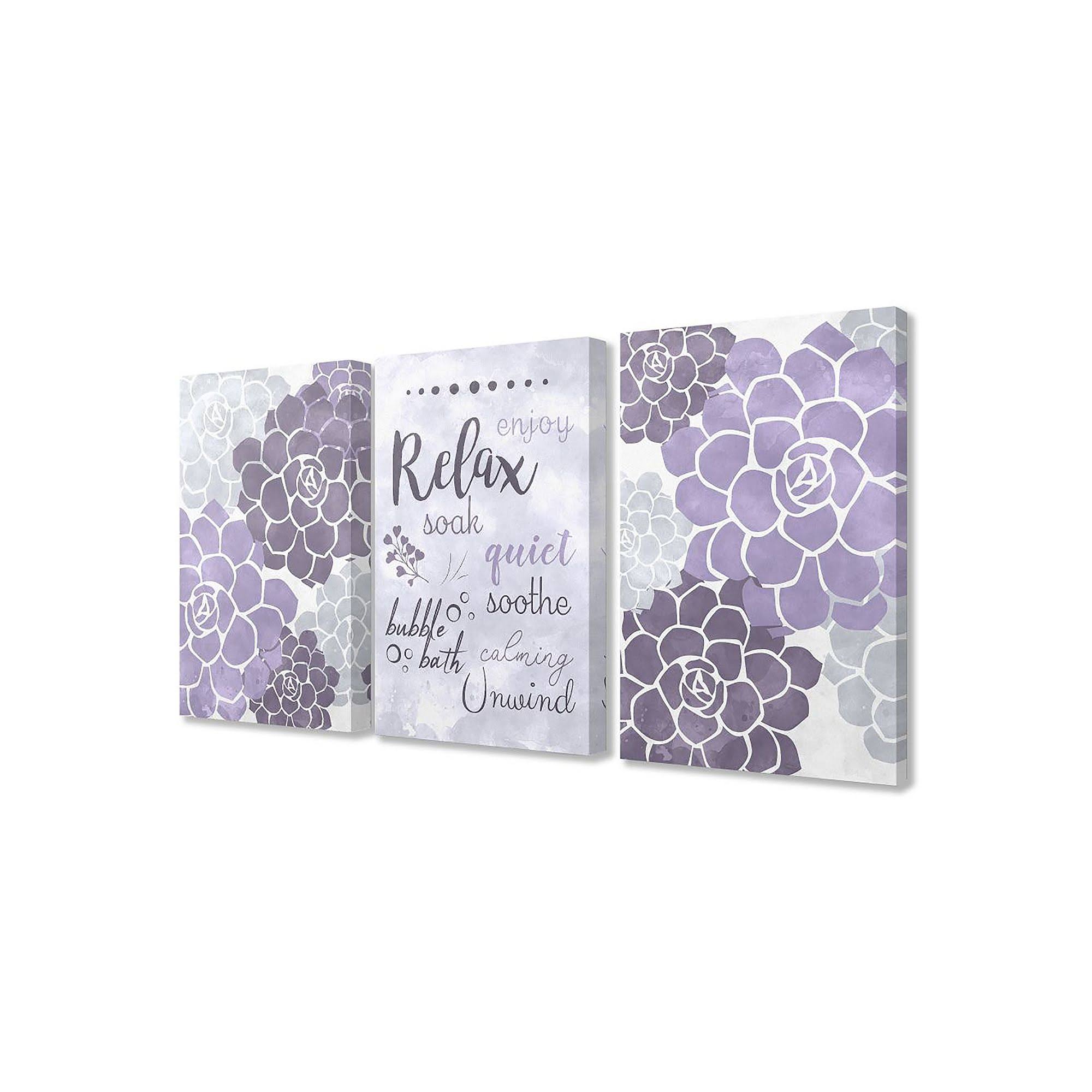 Purple Flower Watercolor Canvas Art Y12546