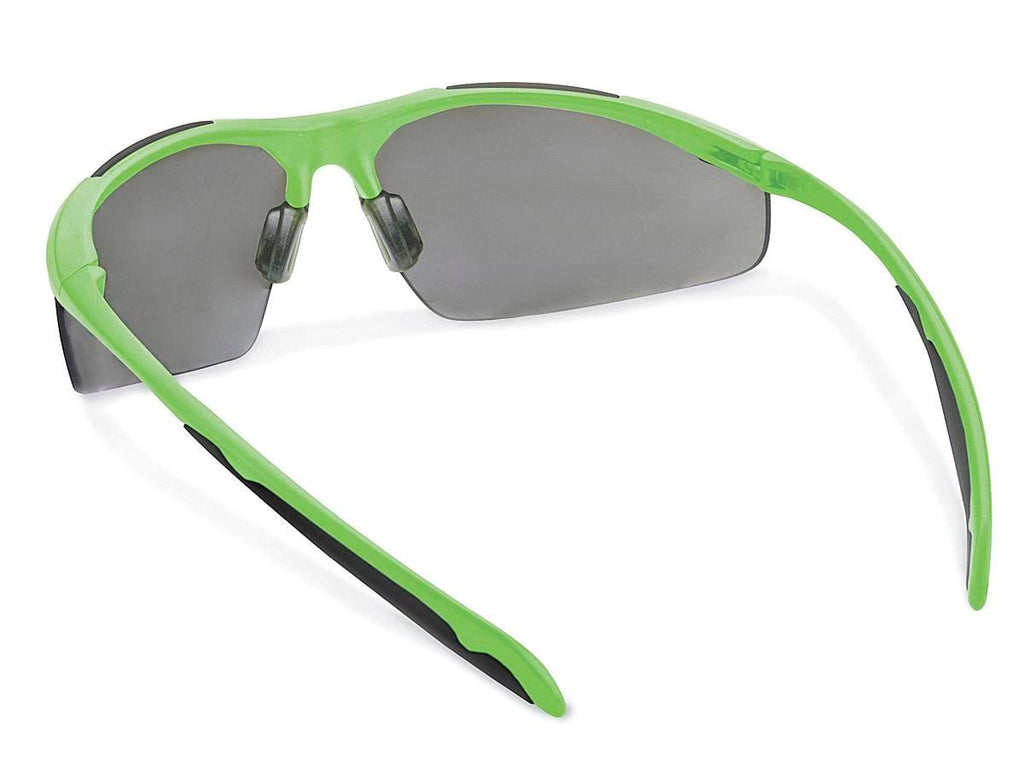 Lime Frame Smoke Lens Safety Glasses Qty of 6 G2748