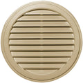 36x22W x 36x22H Round Gable Vent Louver, Almond Z359042