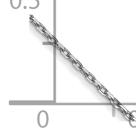 14K White Gold Diamond-Cut Cable Chain Necklace 18 Inches R86935