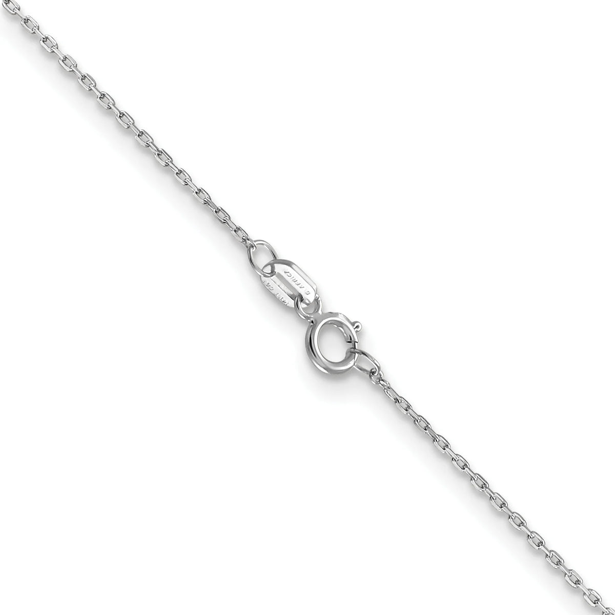 14K White Gold Diamond-Cut Cable Chain Necklace 18 Inches R86935