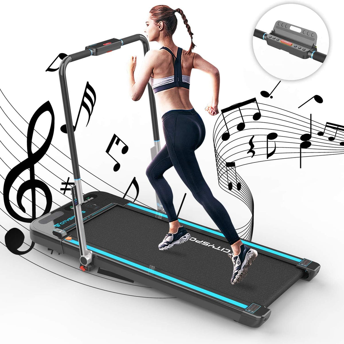 Under Desk Treadmill with Bluetooth Speakers J9220