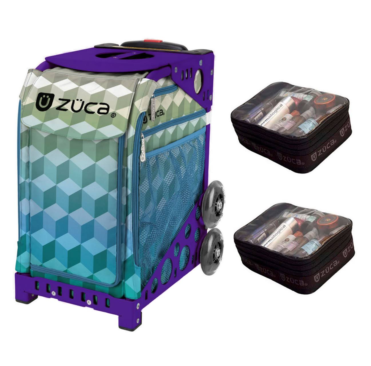 Purple Sport Bag with 2 Small Utility Pouch J757
