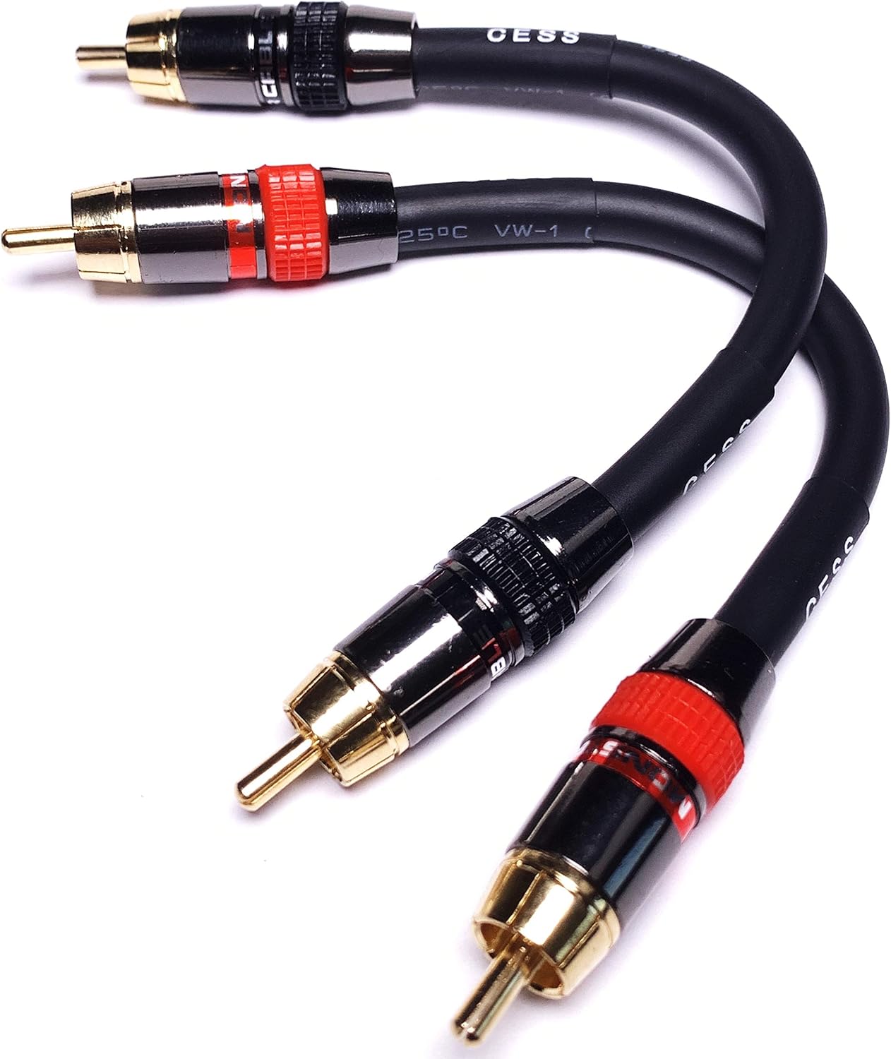 Low Noise 12 Gauge RCA Audio Patch Cable (1 Foot) C590