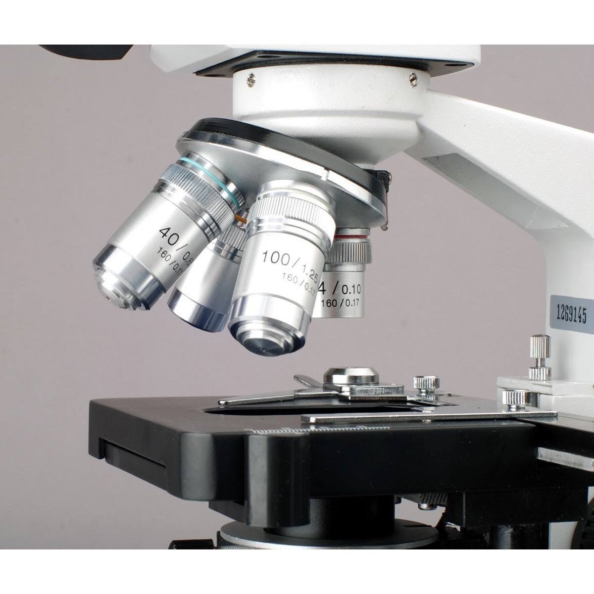 40X-2000X LED Monocular Compound Microscope with Mechanical Stage and Digital Camera R30800