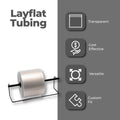 Clear Lay Flat Poly Tubing 6 Inch x 2000 Feet, 3 Mil - 1 Roll T694962