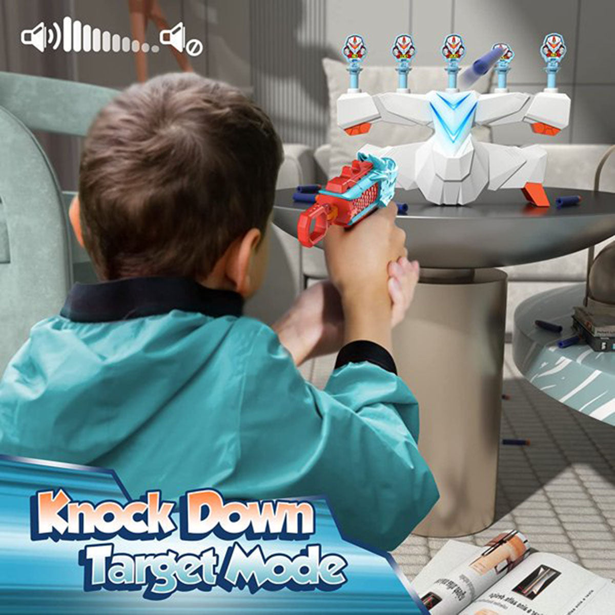 Floating Ball Targets with 2 Foam Shooting Guns Toy Game Set V418757