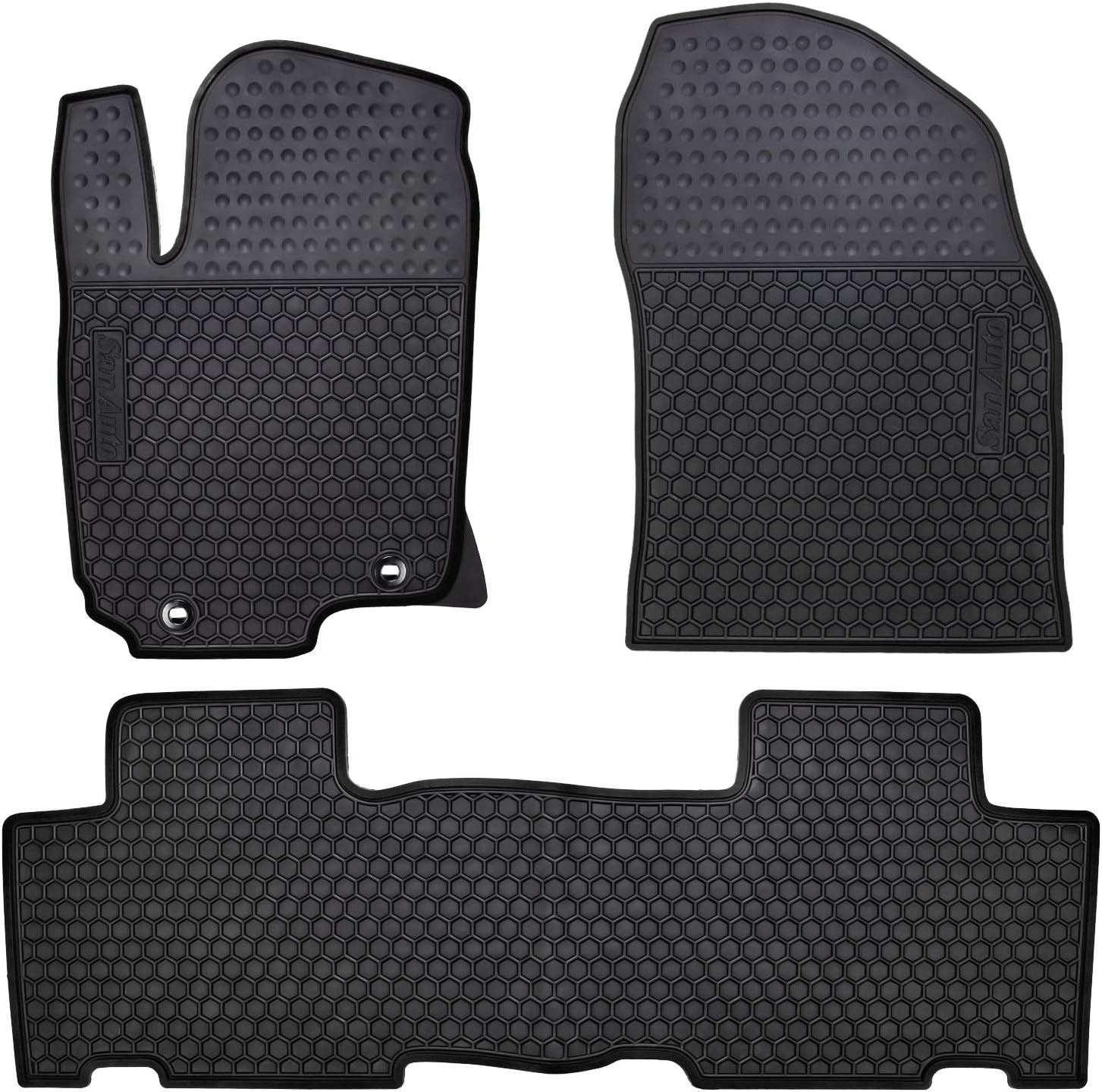 Custom Fit Black Rubber Car Floor Mats for Toyota RAV4 2019-2022 Y6546