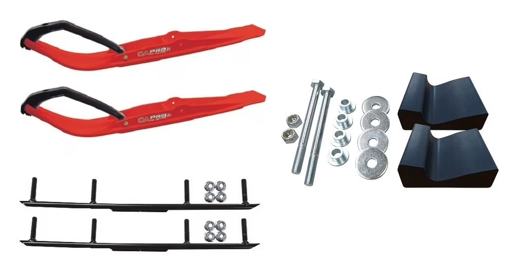 Red Razor Snowmobile Skis Complete Kit X97282
