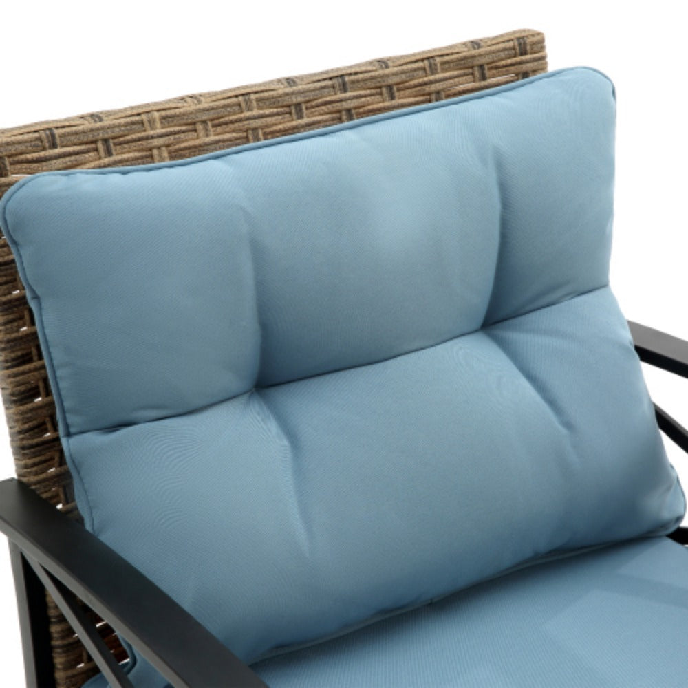 4 Piece Rattan Wicker Outdoor Corner Sofa Set with Cushion G8833