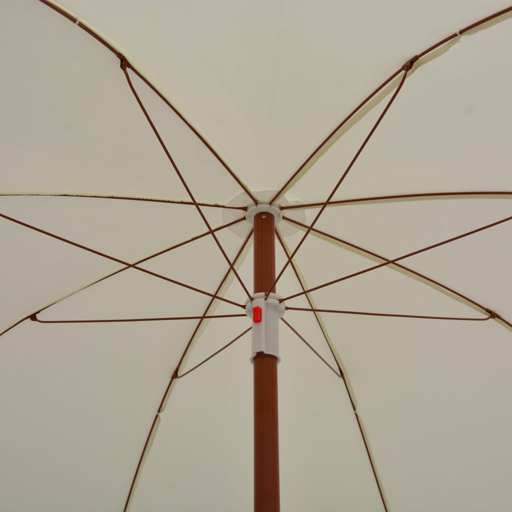 Sand Color UV Water-resistant Steel Pole Patio Parasol X139570