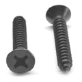 Black Zinc Plated Phillips Flat Head Sheet Metal Screws G18118