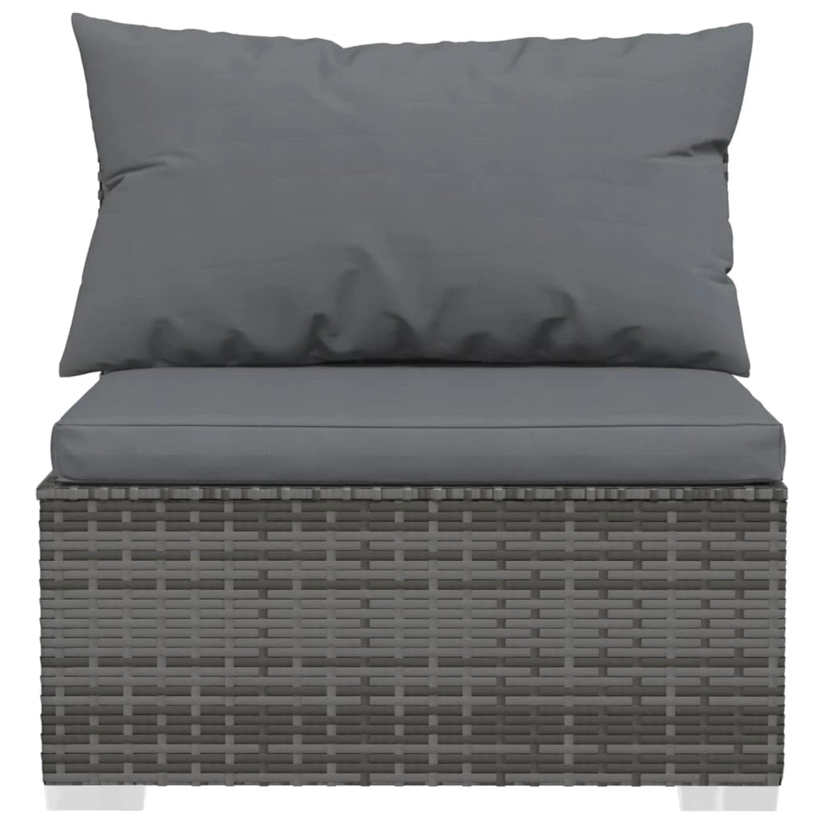 6 Piece Gray Poly Rattan Outdoor Sectional Sofa Set U86883