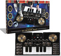 Giant Electronic Dance Mat DJ Mixer with Piano Keyboard & Turntable Scratch Pads, Pack of 2 O877