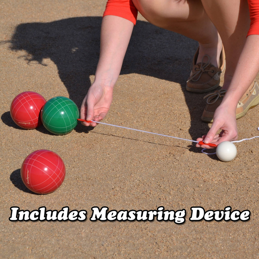 Bocce Set with 8 Balls, Pallino, Case, and Measuring Rope K8822